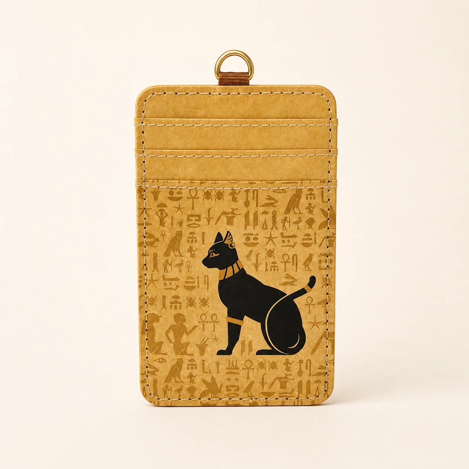 Ancient Egypt Card Holder — Sand Gold