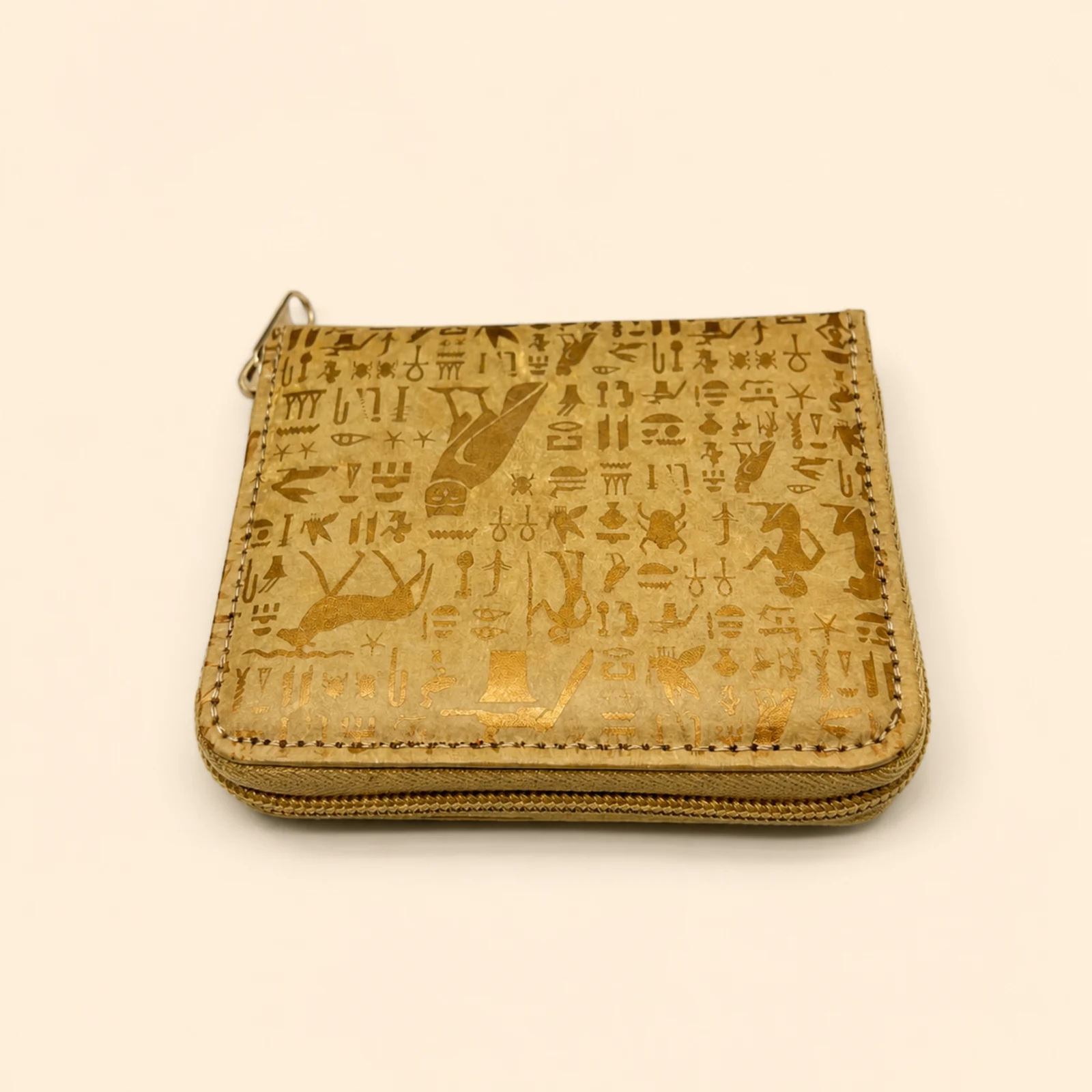 Ancient Egypt Wallet with Zipper — Sand Gold view 2