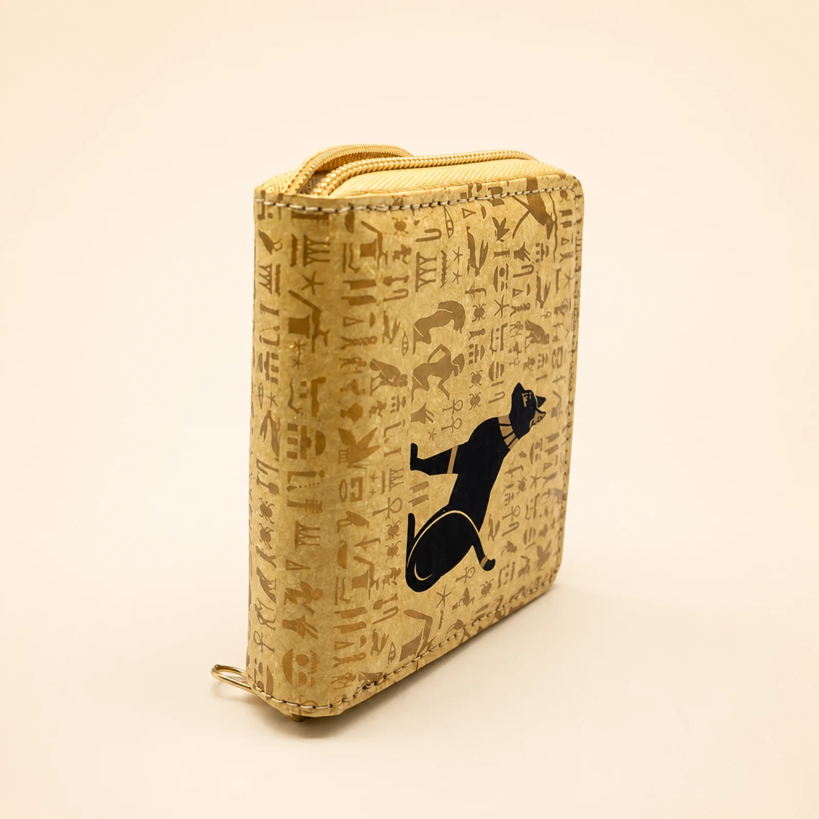 Ancient Egypt Wallet with Zipper — Sand Gold view 3