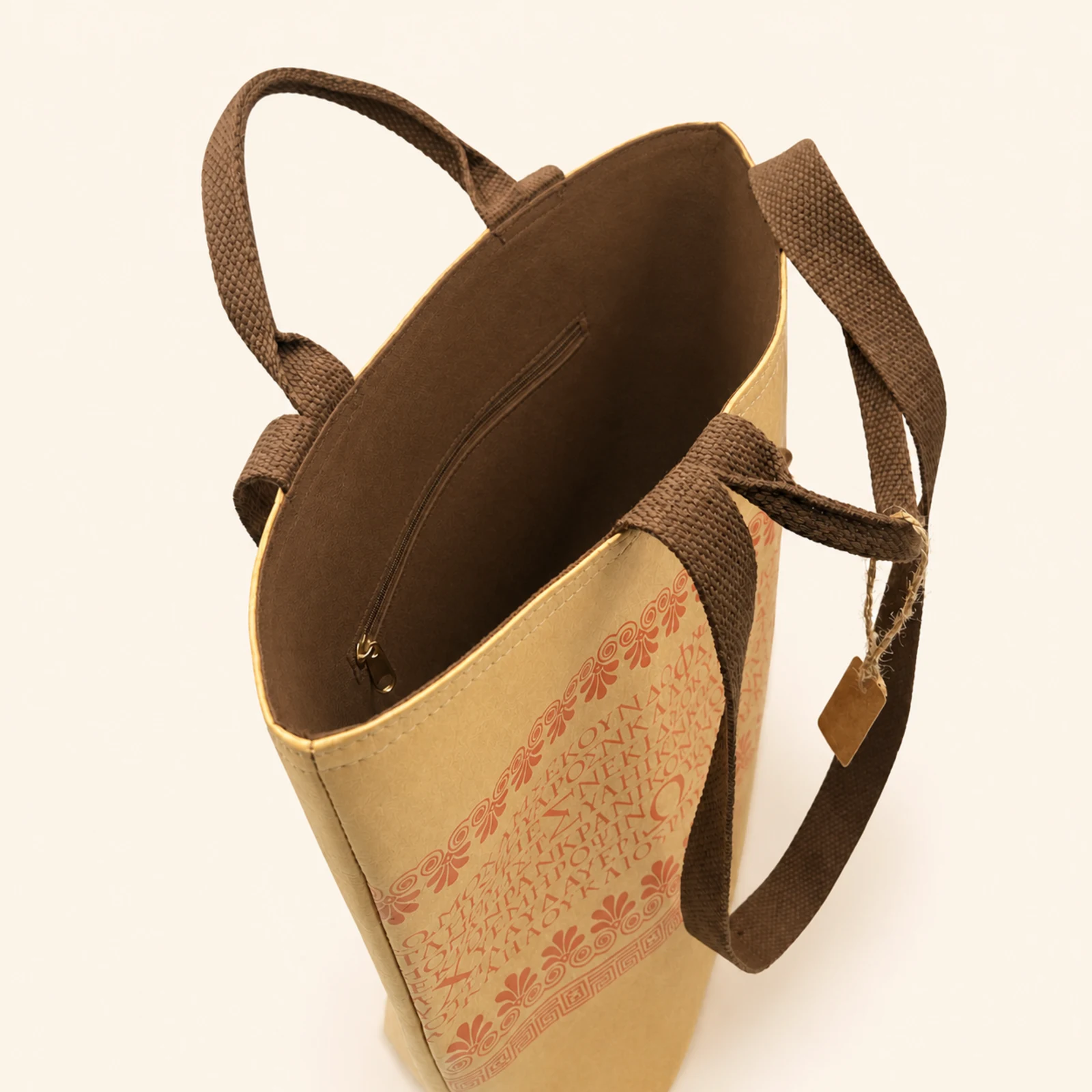 Ancient Greek Shopper Tote — Rose Gold view 4
