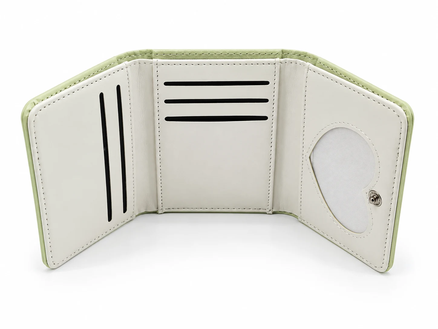 Daisy Mint Trifold Wallet view 3