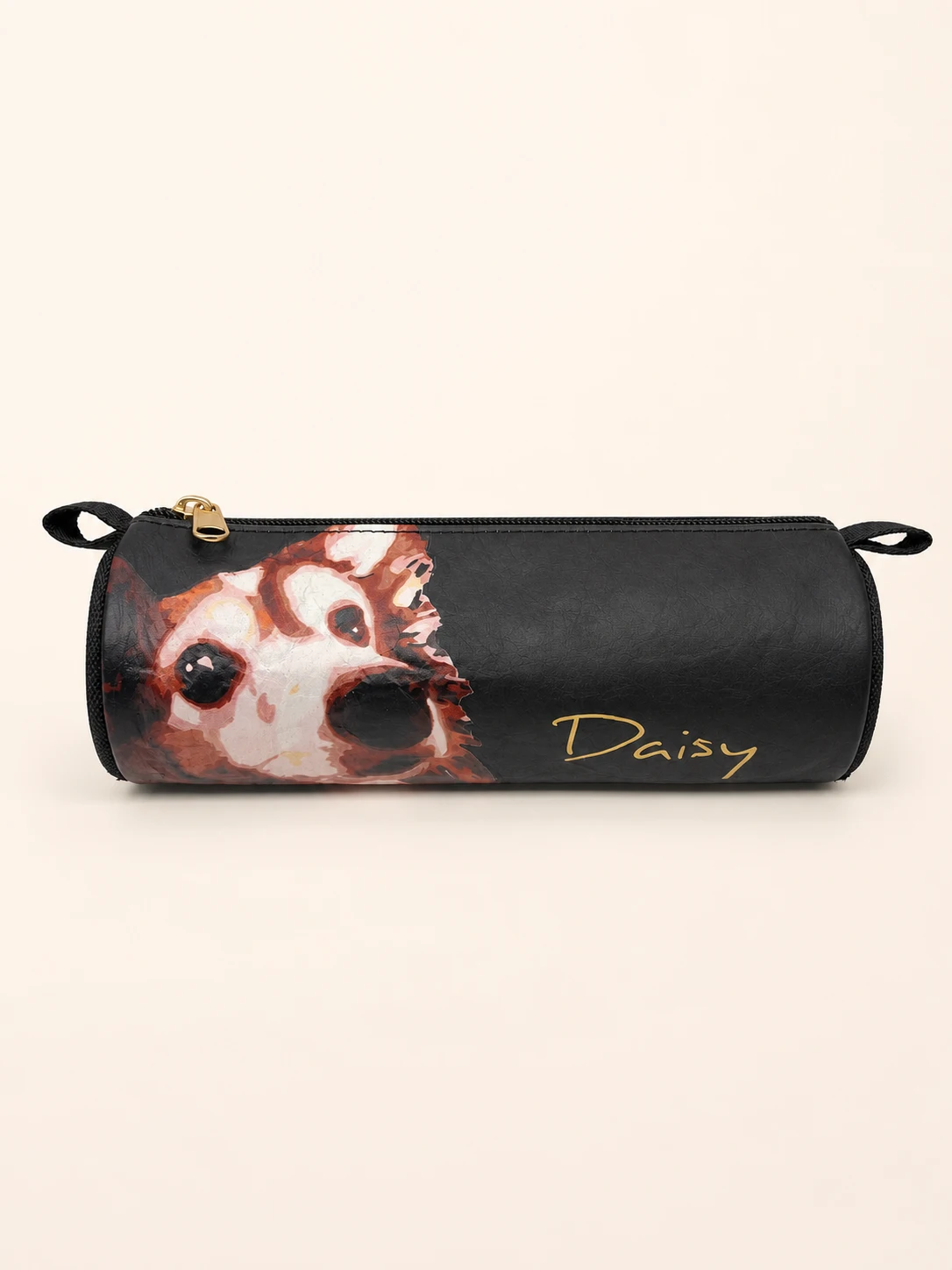 Daisy Pattern Round Pencil Case