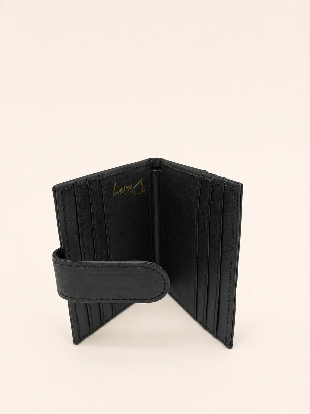 Daisy Pattern Short Wallet — Black view 4