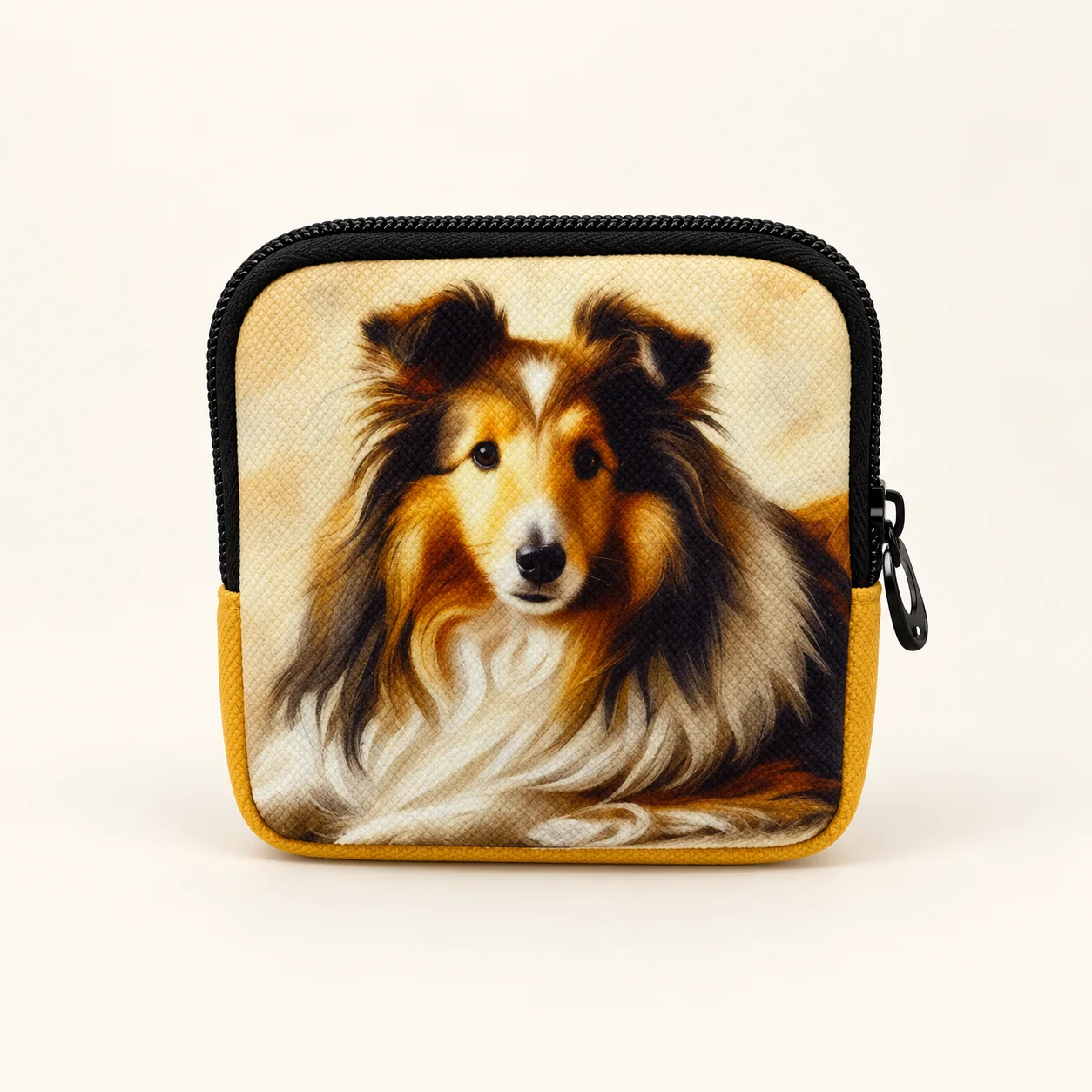 Daisy Sheltie Gold Clip-On Coin Purse view 5