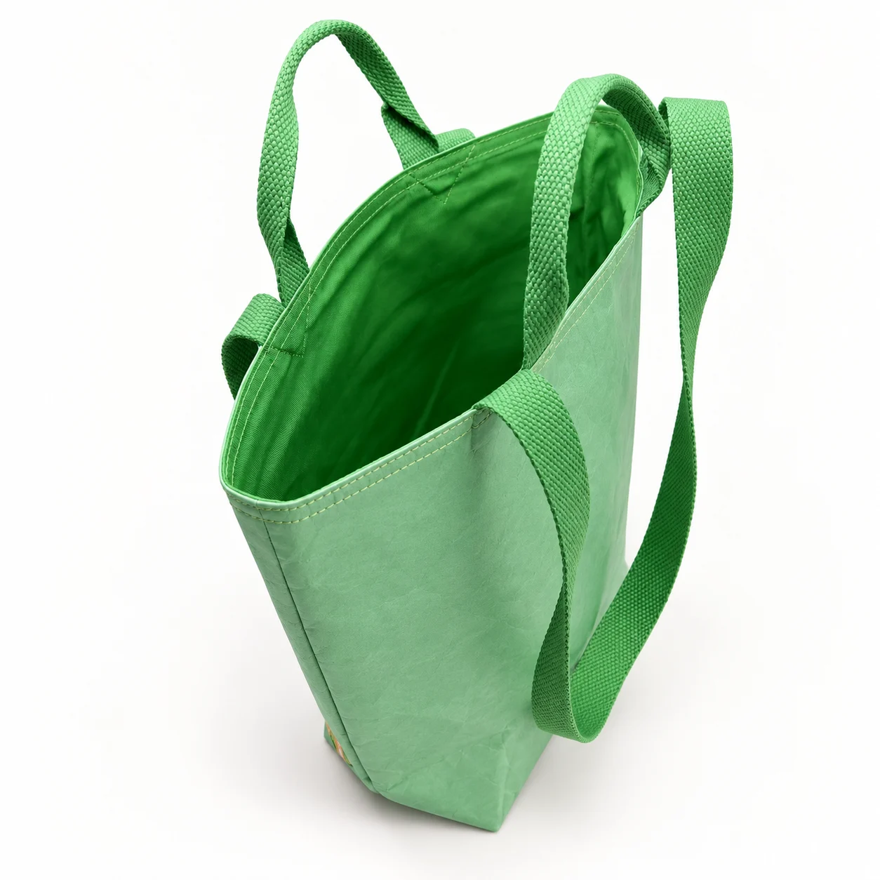 Japan Pattern Floral Crest Shopper Tote — Mint Green view 6