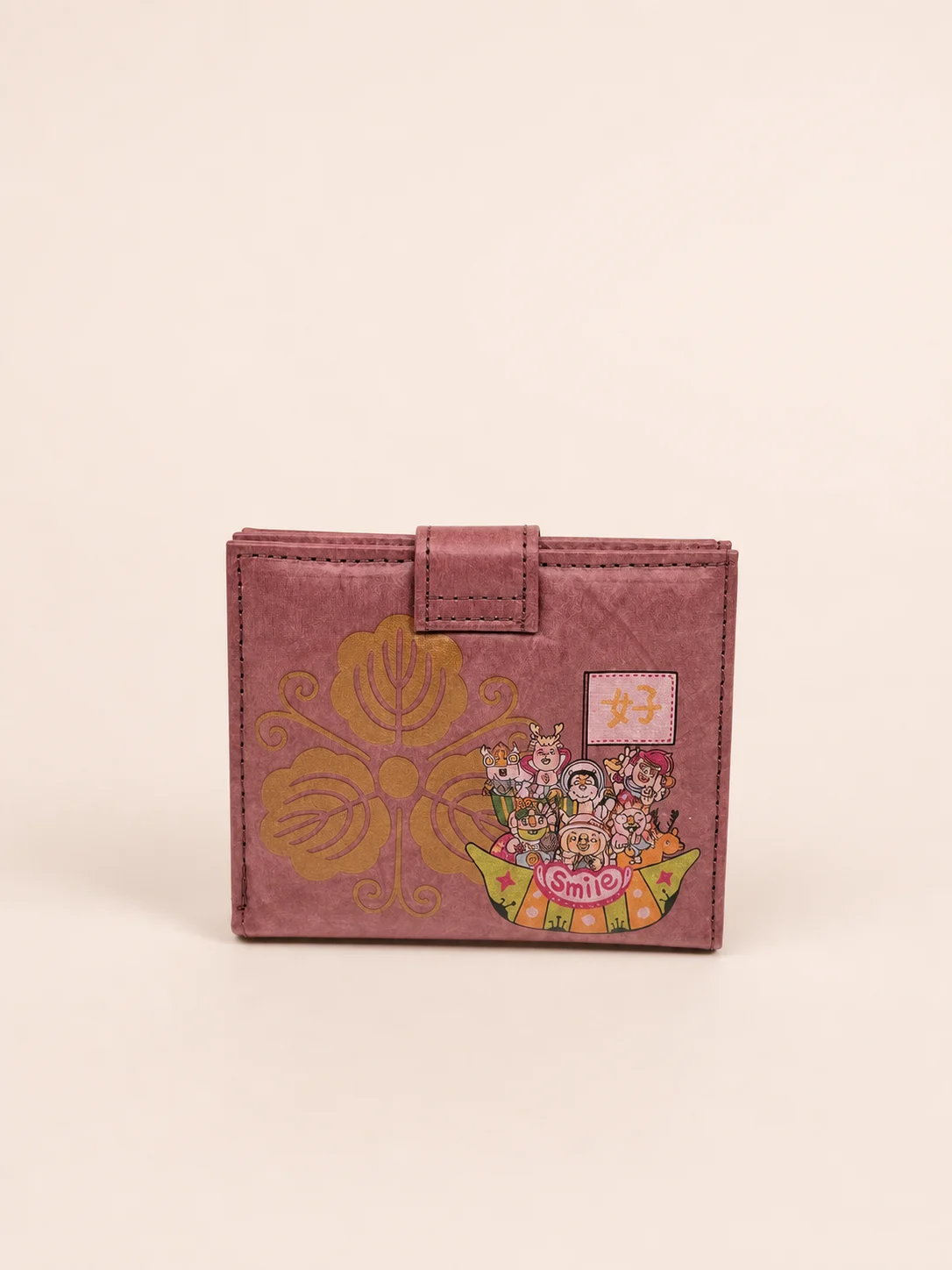 Japan Pattern Gold Crest Short Wallet