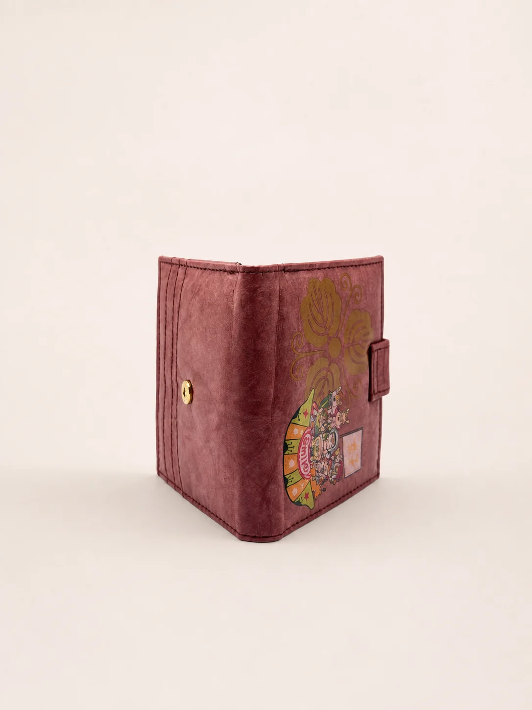 Japan Pattern Gold Crest Short Wallet view 4