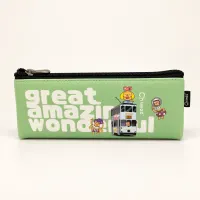 Chimoz Hong Kong Tram Pencil Case — Mint Green view 4
