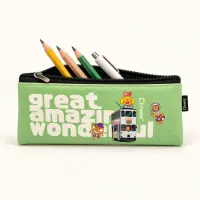 Chimoz Hong Kong Tram Pencil Case — Mint Green view 1