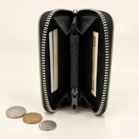 Chimoz Hong Kong Tram Square Zip Wallet — Mint Green view 2