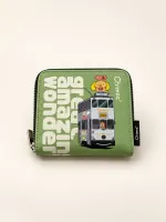Chimoz Hong Kong Tram Square Zip Wallet — Mint Green view 8