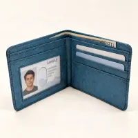 Chimoz Hong Kong Tram & Taxi Bifold Wallet — Blue view 2