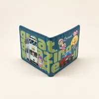 Chimoz Hong Kong Tram & Taxi Bifold Wallet — Blue view 5