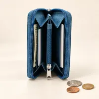 Chimoz Hong Kong Tram & Taxi Zip Wallet — Blue view 2