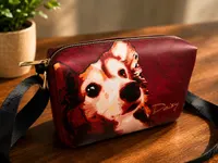 Daisy 圖案肩背包 — 酒紅 view 2
