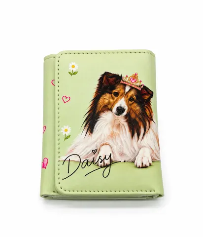 Daisy 薄荷綠三摺銀包