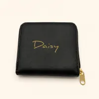 Daisy 圖案拉鍊短錢包 — 黑色 view 3