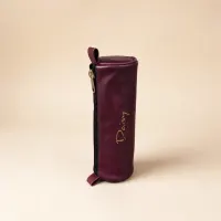 Daisy 圖案圓筒筆袋 — 酒紅 view 4