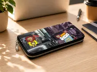 Chimoz HK Long Wallet with Zipper – Cityscape view 1