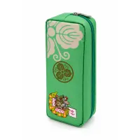 日本圖案金色徽章大號筆袋 — 薄荷綠 view 4