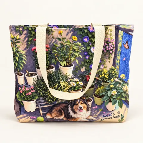 Jessie's Garden Sheltie Shopper Tote