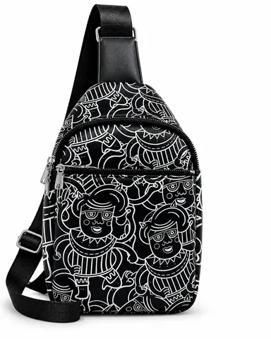 U&S 圖案斜背袋