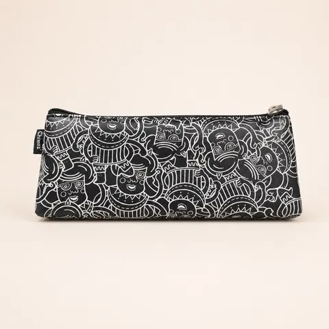 U&S Pattern Flat Pencil Case