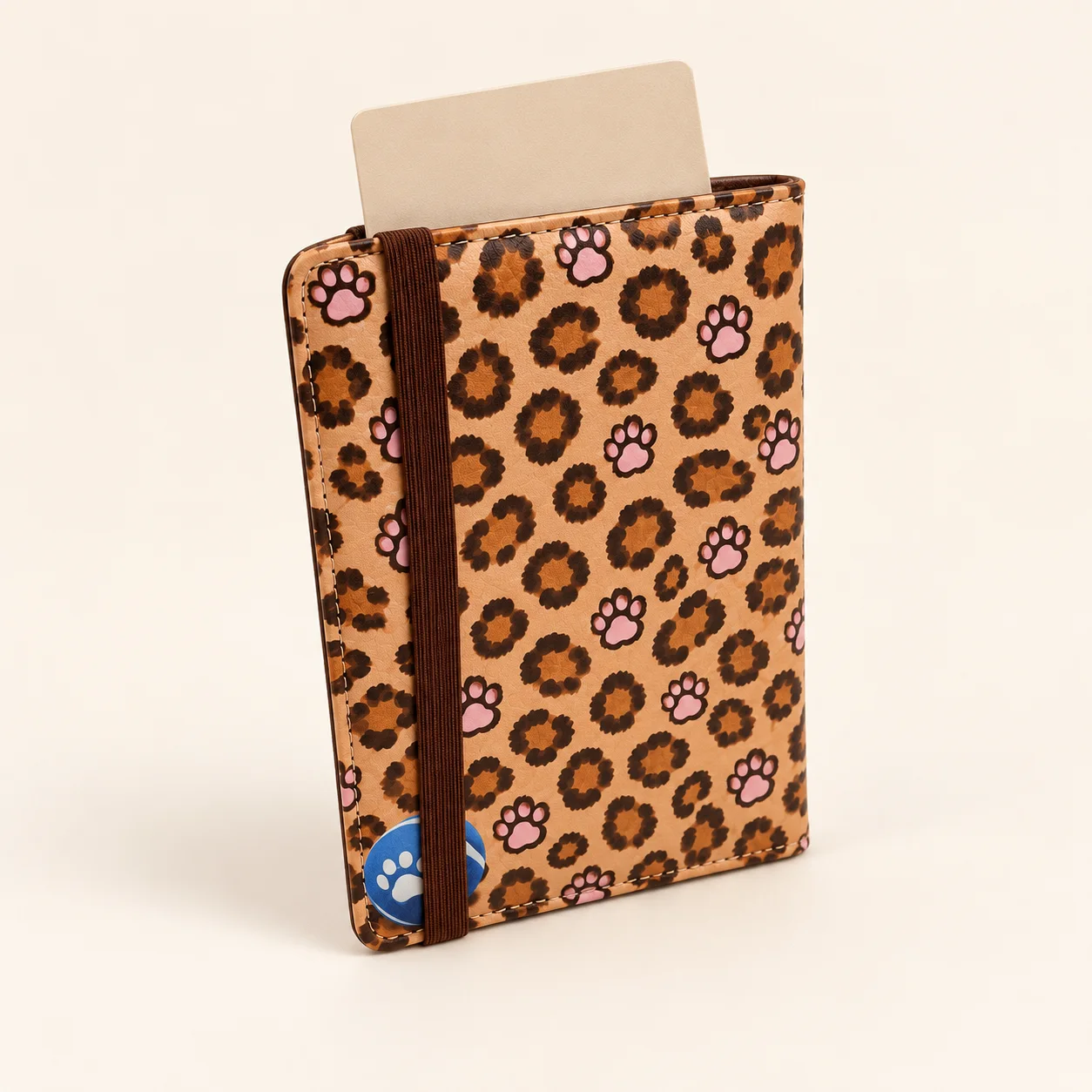 Snowball Dog Leopard Print Passport Holder view 6