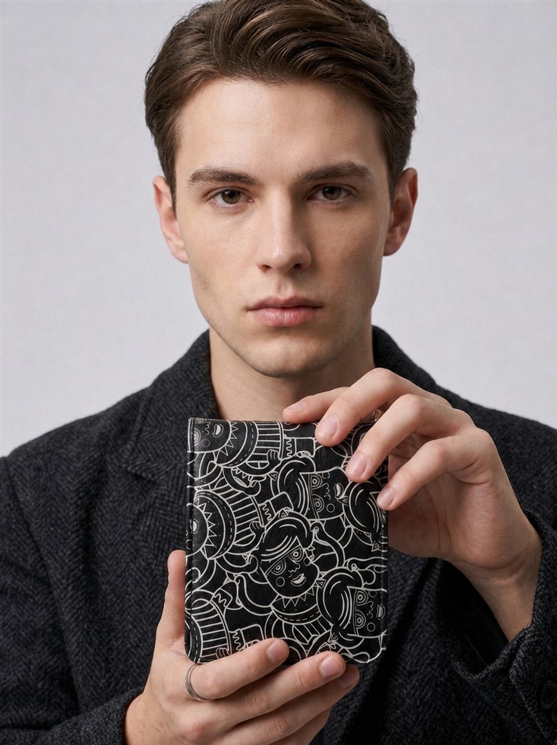 U&S Pattern Bifold Wallet view 5